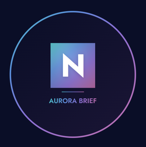 Aurora Brief newsletter logo — the Northlight N mark with aurora gradient circle